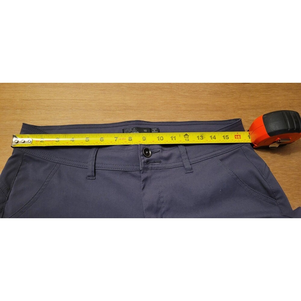 PrAna Pants Womens 10 Gray Halle Hiking Stretch Nylon Roll Up Outdoor Travel Tab - Picture 15 of 16